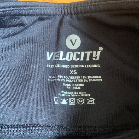 Velocity Charcoal Art Fleece Lined Leggings - Picture 4 of 7